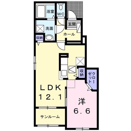 カーサ フールーの物件間取画像